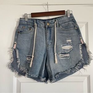 Boutique Distressed Denim Shorts